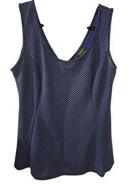 Torrid Size 2 Blue Polka Dot Sleeveless Peplum Top